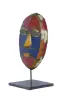 Product image 2 of the product “Small Mask on stand - Modell 2, 52cm height, sculpture from upcyceled oil barrel. ”